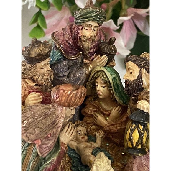 Vintage Story of Jesus Birth Nativity Scene Wind up Musical Plays O‎ Holy Night - Picture 2 of 16